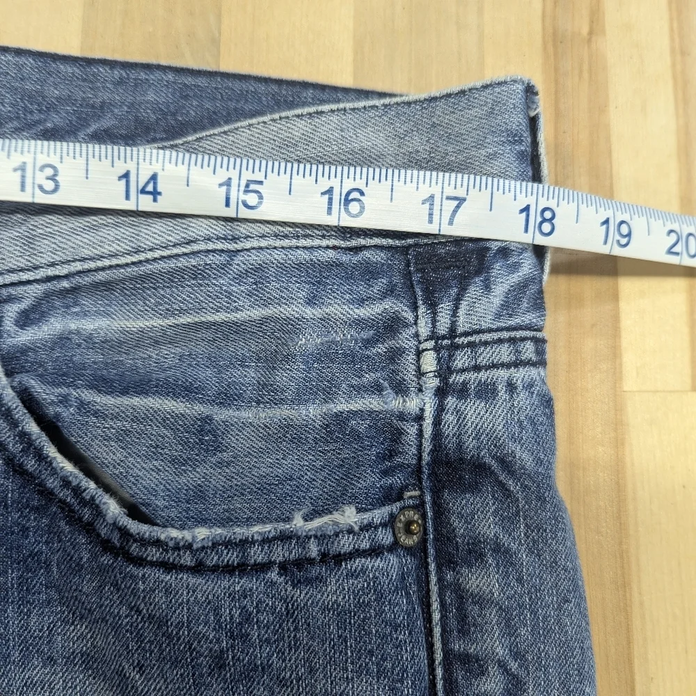 Men's Express Relaxed Fit Blue Jeans 34 Waist x 32 Inseam Distressed Loose